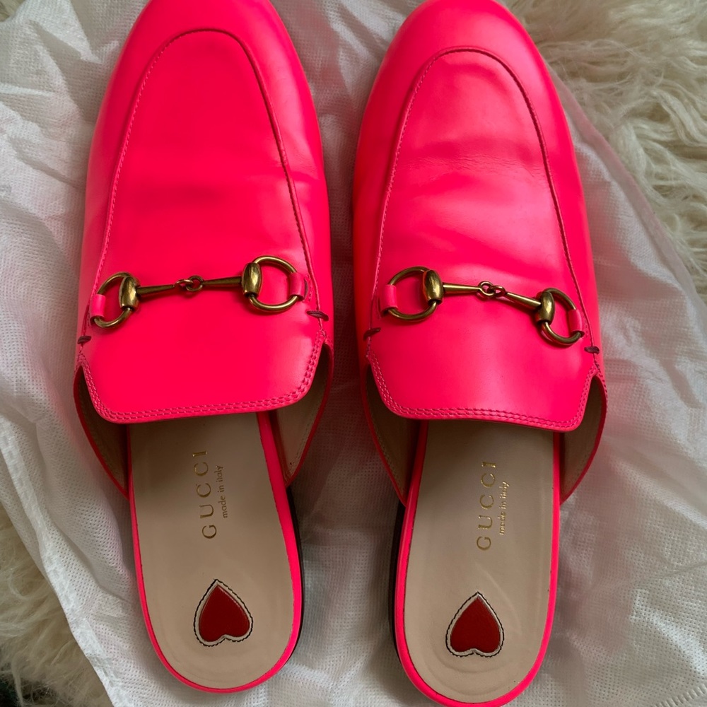 Hot pink Gucci womens loafers size 38/7